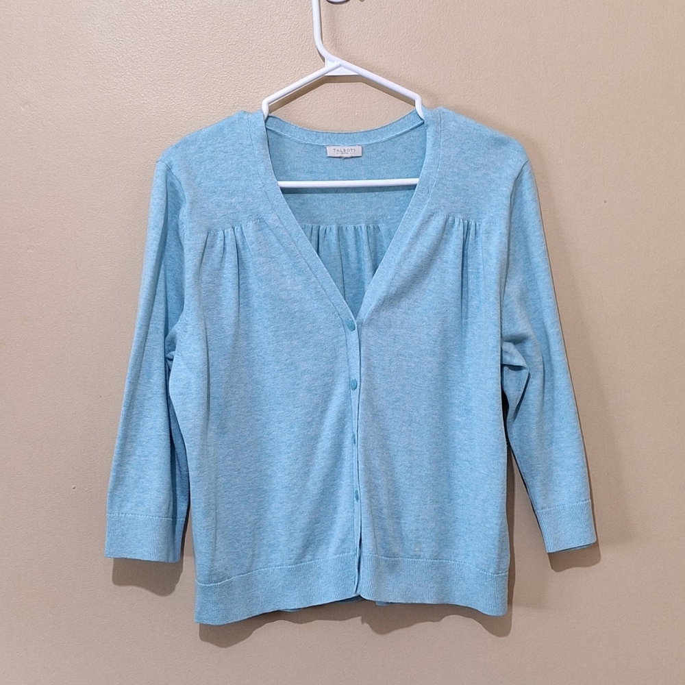 Talbots Cotton Cropped Cardigan